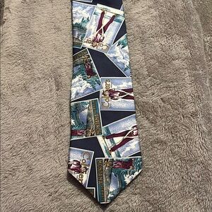 Woodward All Silk Vintage Montana Themed Tie - Multicolor